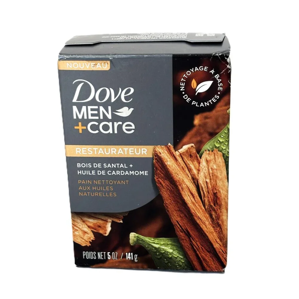 Dove Men + Care Restore Sandalwood Cardamom Oil Plant Based Bar Soap NWT
